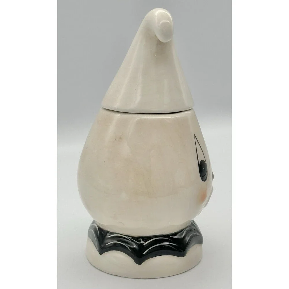 Johanna Parker Transpac Ghost Ceramic Candy Dish Canister Halloween Decor